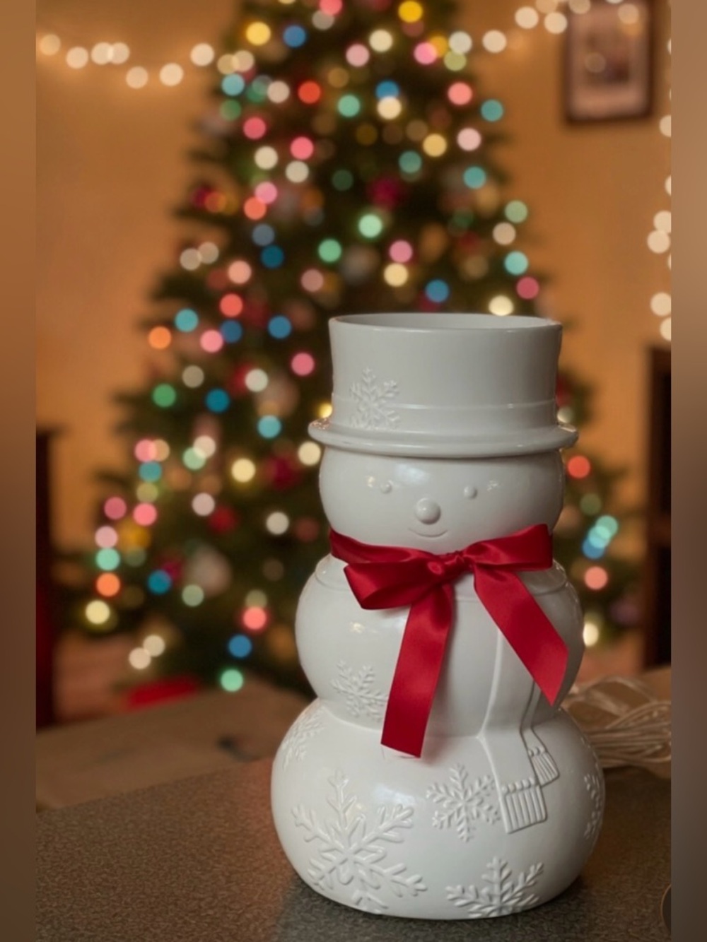 Yankee Candle Large 12" Snowman “Blizzard” Electric Wax Warmer Easy Melt System